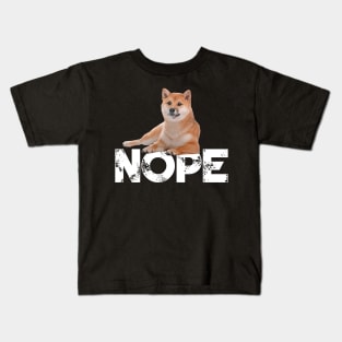 Nope Lazy Shiba Inu Dog Lover Kids T-Shirt